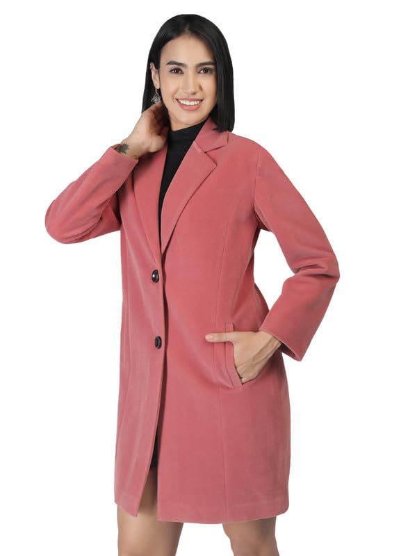 Image of PLAGG Women's Notched Lapel Long Overcoat