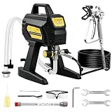 Spruzzatore Vernice Airless 700W 3000 PSI, Pompa Verniciatura Senza Aria con Pistola X-450 e Ugello 517, Asta Prolunga, Occhiali Protettivi (X9)