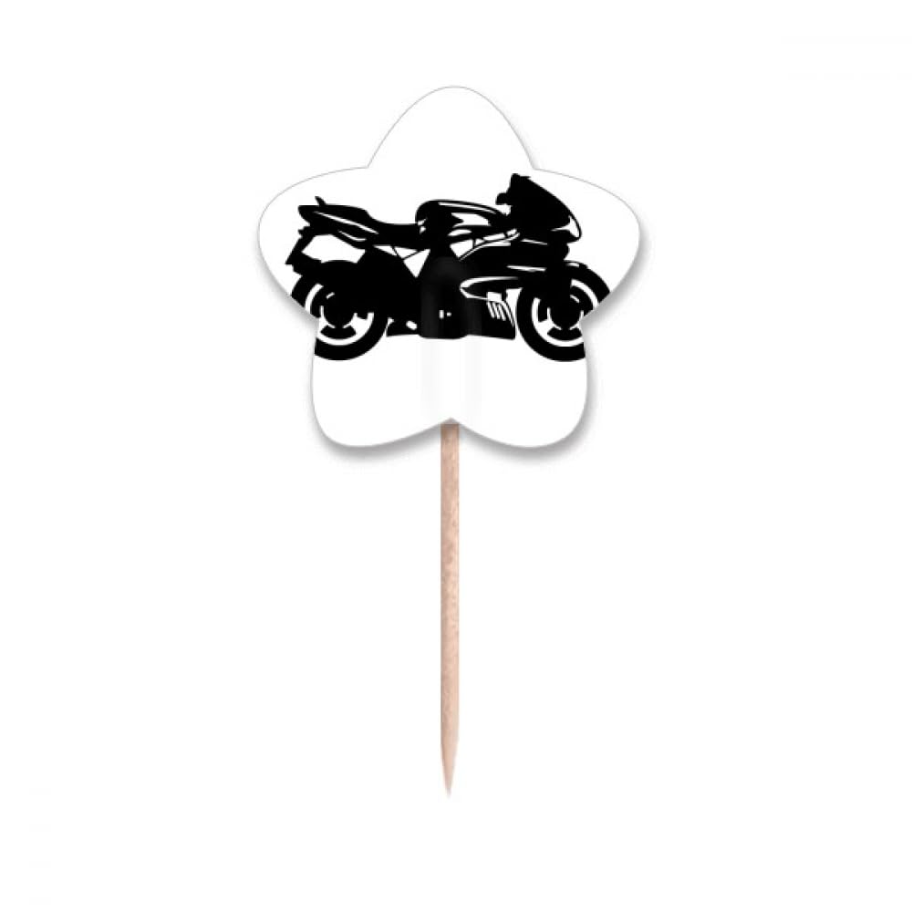 Pics cupcake moto noir étiquette décorative pour buffet réussi