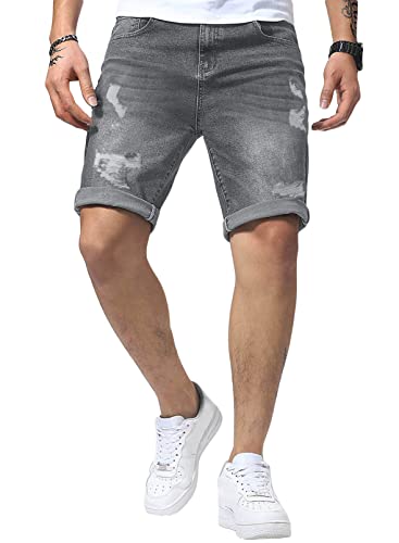 Meilicloth Pantalones Vaqueros Rotos Cortos Hombre Algodon Tejanos Verano Cover