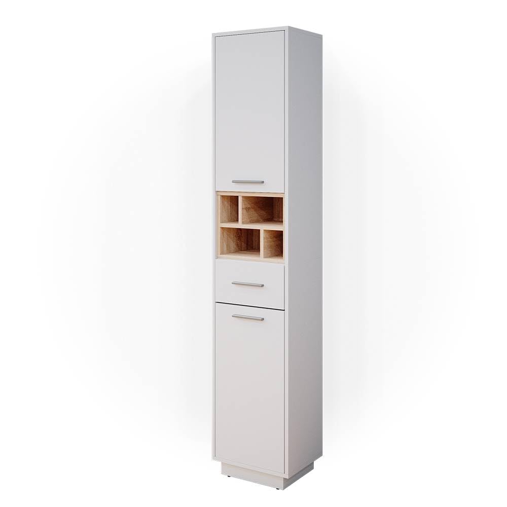 Vicco Mobile bagno alto Beatrice, Bianco, 38 x 190 cm | per la conservazione di articoli da bagno e compatibile con Beatrice