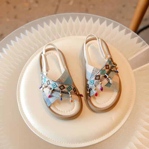 Toddler Girl Sandals Open Toe Kids Summer Flat Summer Beaded Princess Flat Fisherman Water Beach Sandals2