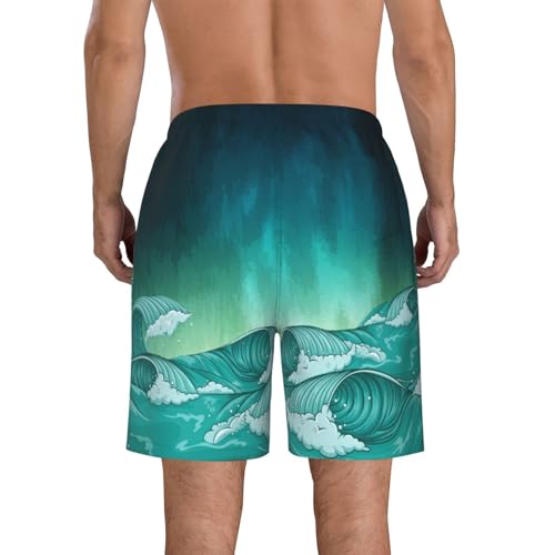 Men's Swim Trunks Bathing Suit Hawaiian Swimsuits Vintage Colombia Colombian Flag Pride Beach Shorts with Pockets,3