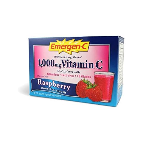 ALACER - Emergen-C 1000 mg Vitamin C Raspberry - 30 x 0.3 oz. Packets Cover