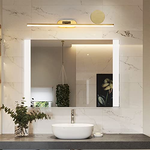 Lampe miroir anti-ombre pour salle de bain applique laiton orientable 3 modes