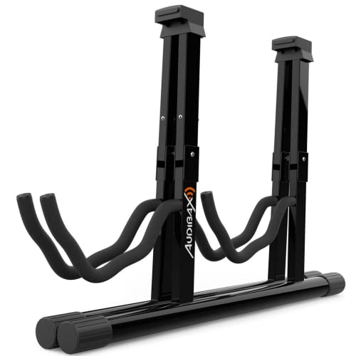 Support pour 2 guitares avec trépied stable pour guitare acoustique et basse électrique - 6