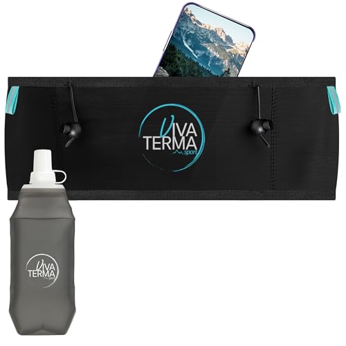 Viva Terma Cinturon Running + Soft Flask 500ml, Riñonera Running Mujer, Cinturon Running Hombre, para Correr, Trail Running y Senderismo. (S/M)