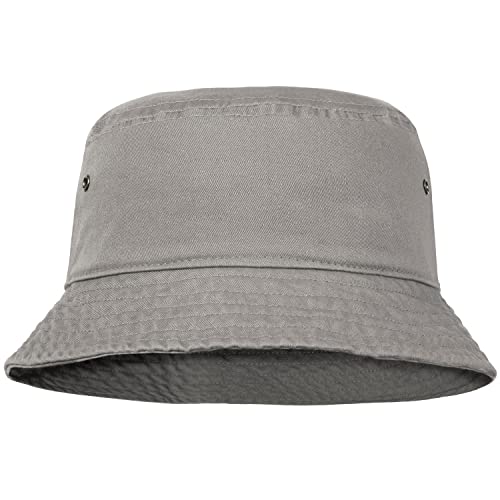 Image of Falari Men Women Unisex Cotton Bucket Hat 100% Cotton Packable for Travel Fishing Hunting Summer Camp