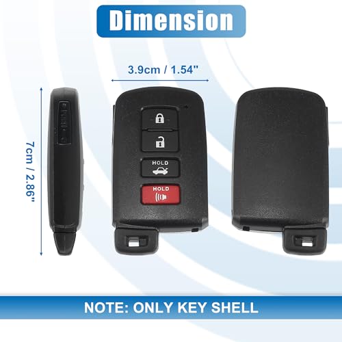 Boîtier clé Toyota usé ? Solution de remplacement 4 boutons HYQ14FBA 89904-0E120 - 5