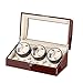 Reloj Caja enrolladora de Reloj automática con Enchufe Caja de Reloj mecánica de Cuerda automática de Cuero de PU con Motor silencioso, Vitrina de Almacenamiento basculante para 13 Relojes (