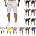 evzosrz Chino Shorts for Men Fashion Summer Button Stretch Golf Short Pants Solid Color Slim Fit Business Comfy Golf Shorts