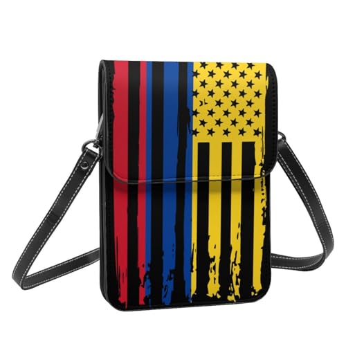 Vintage Ethiopia Ethiopian America Flag Striped Patterns Small Crossbody Purse Cell Phone Bag for Women3
