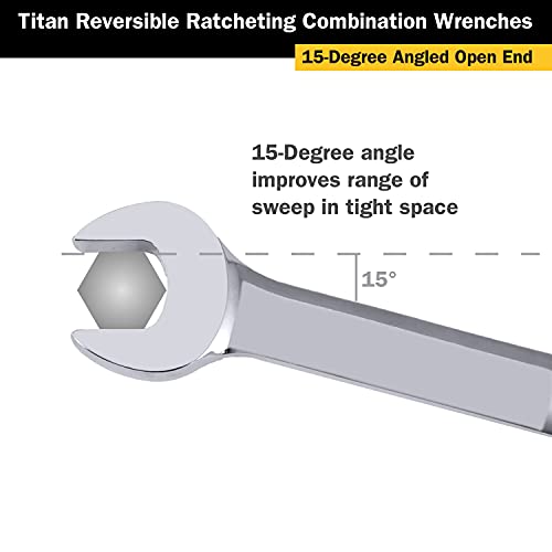 Titan 14513 13Mm 12 Point 72 Tooth Reversible Ratcheting Combination Wrench #TOP3
