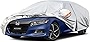 Kayme 6 Layers Car Cover Custom Fit for Honda Accord Sedan/Coupe (2001-2022) Waterproof All Weather for Automobiles, Outdoor Full Cover Rain Sun UV Protection with Zipper Cotton/Silver