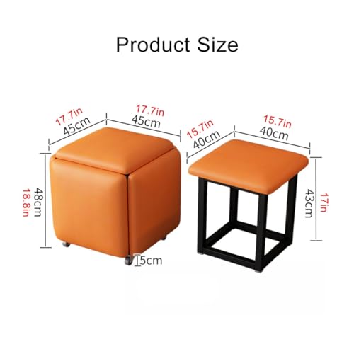 Tabouret cube empilable 5 en 1 pour optimiser l'espace de vie