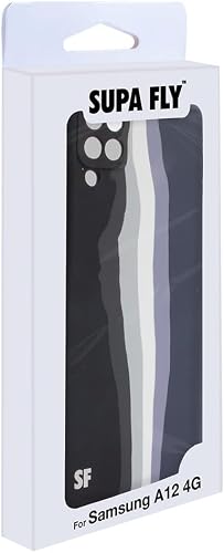 Superfly Rainbow Silicone Phone Case for Samsung Galaxy A54, Black/Grey