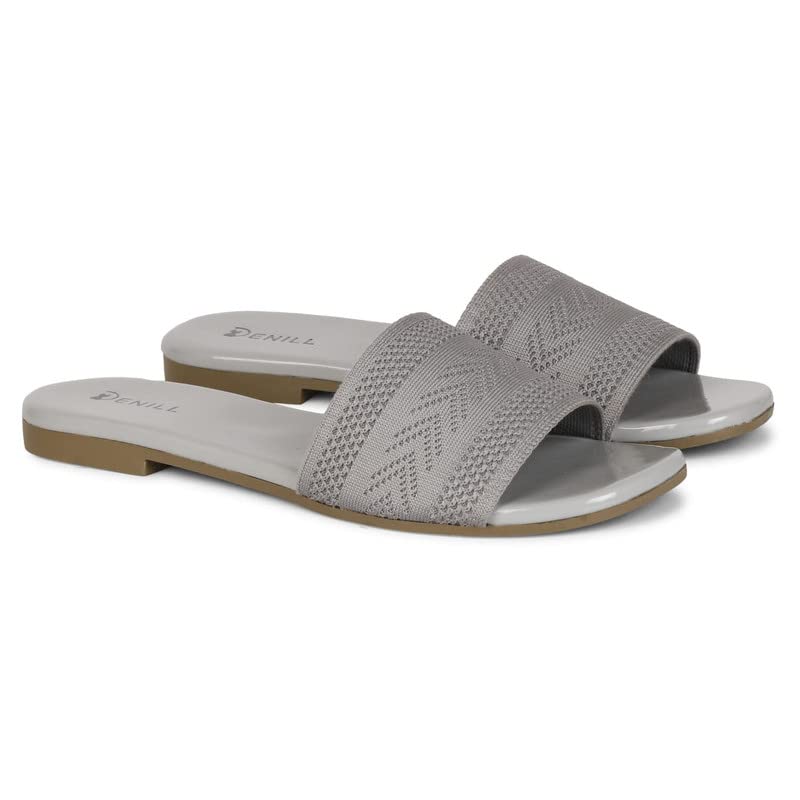 Denill Women Grey Stylish Slip On Slipper Uk- 5 (B09TW6ZF6T) Amazon Price History, Amazon Price Tracker