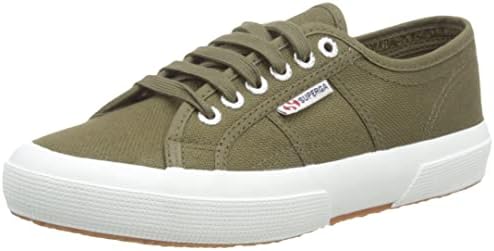Superga Unisex Fashion Trainers Low-Top Sneakers, Green 595 Military Green, 8.5 US Women