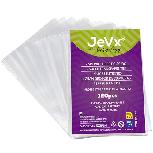 JEVX 120 Fundas Cartas Virus A MEDIDA, Fundas para Cartas Juego Virus de Mesa, Tamaño 90x60mm, Válido para Las Expansiones Virus 2 y Halloween