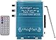 Fasizi Mini Bluetooth Hi-Fi Stereo Audio AMP Verstärker Bass Booster MP4 12V Unterstützung FM MP3 TF USB DVD für Auto Motorrad -Blau