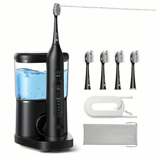 ZBDZSW Cepillo de Dientes eléctrico Hilo Dental, Limpiador de Dientes con Agua a presión, irrigador bucal portátil para Viajes