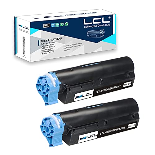 LCL Compatible Toner Cartridge 44992402 44992401 MB401 MB451 MB441 2500 pages (2 Black) Replacement for OKI B401 B401D B401DN MB441 MB451 MB451DN MB451DNW
