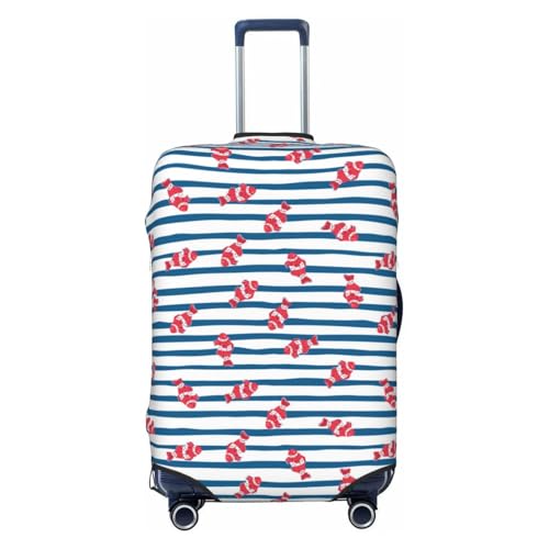 Clown Fish For Travel Luggage Cover Suitcase Protector Fits 18-32 Inch Travel Luggage Protector Elastic Luggage Anti-Scratch Suitcase Cover