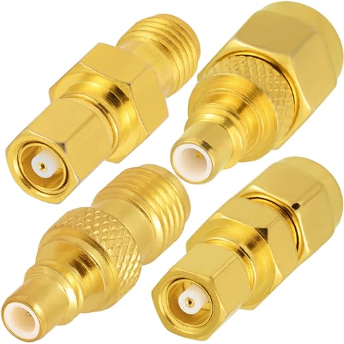Kit adaptadores SMA a SMC 50 Ohm 4 piezas miniatura 1