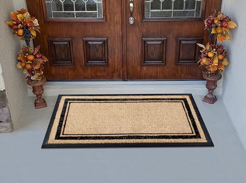 A1HC Natural Coir and Rubber Doormat for Outside Entrance, 24" x 48", Heavy Duty, Thin-Profile, Durable Large Front Door Mat, Non-Slip, High Traffic Area Doormat by A1 HOME COLLECTIONS - Image 3
