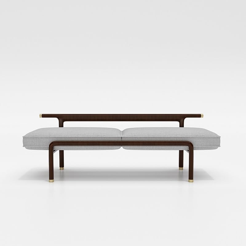 End Stool New Chinese Style Bed End Stool Solid Wood Bedside Stool Bedroom Shoe Bench Long Bench Bed Sofa Couch Long Bench(Medium)