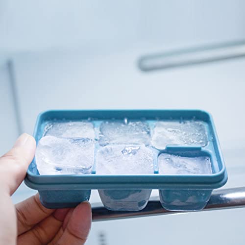 Bandejas de cubo de gelo (conjunto de 3), bandeja de silicone para congelador com tampa, moldes de c
