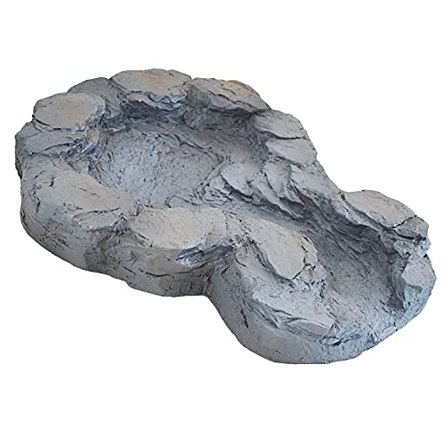 Gartenbrunnen Brunnen Bachlauf QUELLBACH Zierbrunnen Vogelbad Wasserfall Gartenleuchte Teichpumpe - Springbrunnen Wasserspiel für Garten, Gartenteich, Terrasse, Teich (Erweiterungsmodul - grau)