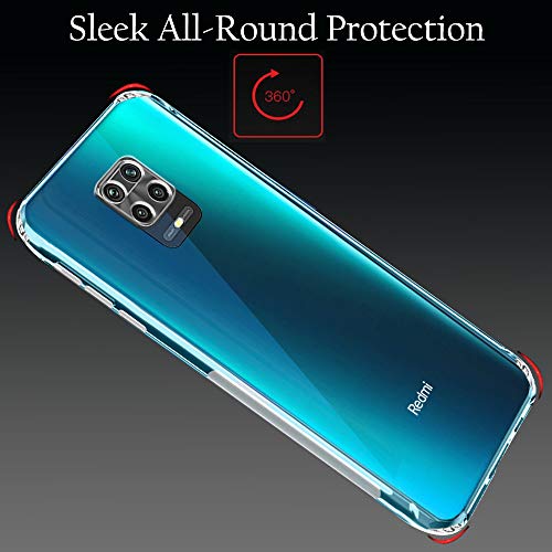 Image of TheGiftKart Back Cover Case for Redmi Note 10 Lite /Note 9 Pro /Pro Max /Poco M2 Pro (Soft Silicone | Complete Camera Protection | Inbuilt Dust Plugs | Anti-Slip Grip | Transparent)