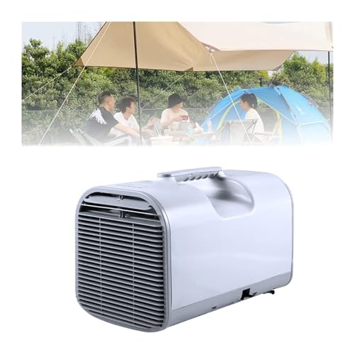 Aire acondicionado exterior, aire acondicionado Camping 400W, control remoto inteligente y control de panel, aire acondicionado Móvil de Drenaje libre para camión, autocaravana, tienda, viaje