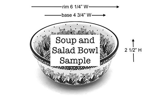 Polish Pottery Bowl - Soup And Salad - Winter Viola #TOP1