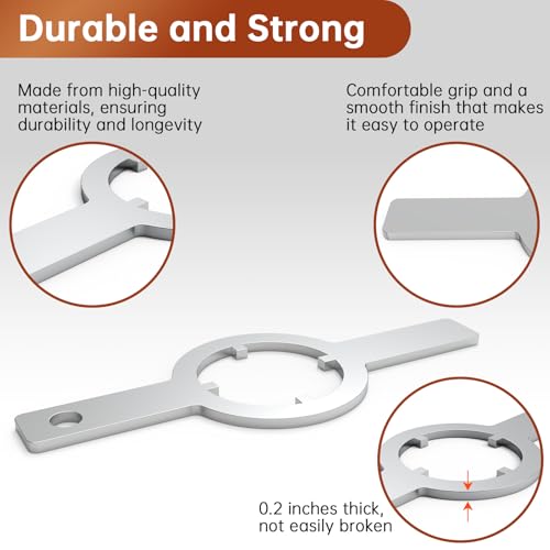 Image of Spanner Wrench for Kenmore /Whirlpool Washer HD Tub Nut - TB123A Compatible washing machine spanner wrench - Silver