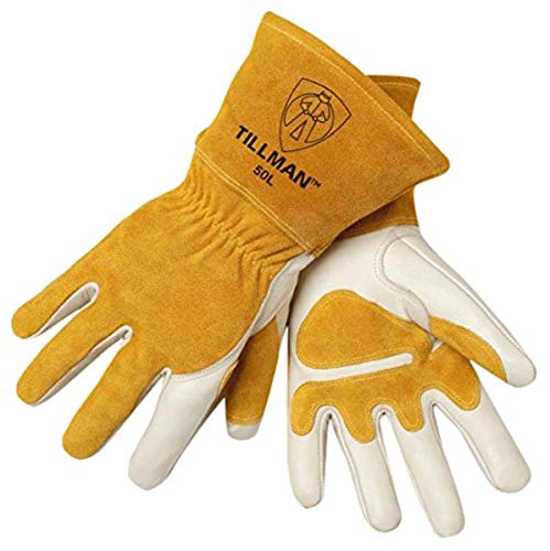 Tillman 50 Welding Gloves Gauntlet Cuff Straight Thumb Premium Cowhide M 1 PR 50M - 1 Each