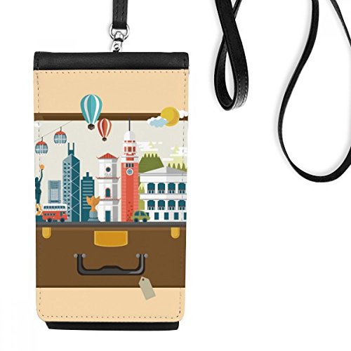 Cadeau original avec ce porte-monnaie et bourse en cuir suspendu telephone