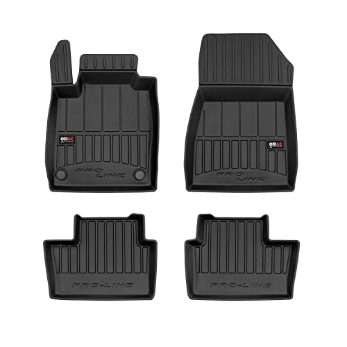 Tapis de Sol 3D TPE Premium Compatible avec Nissan Juke II 2019-2022 | Revêtement de Sol pour Voiture - Intérieur antidérapant - Bords Hauts - Noir