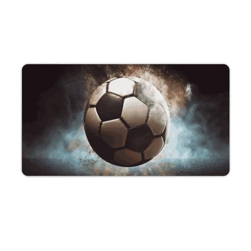 Tapis de souris de jeu grande taille football LED RVB antidérapant et étanche pour bureau