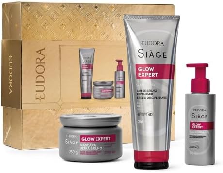 Eudora Siàge Glow Expert Kit Presente: Shampoo 250ml + Máscara Ca...