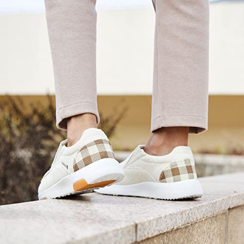 Orthocomfoot Womens Loafer Shoes,Plantar Fasciitis Deck Shoes For Flat Feet/High Arch,Lightweight Outdoor Shoes Beige Size 10 #TOP6