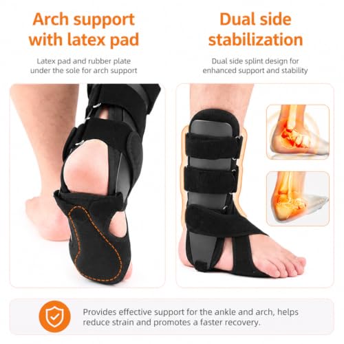Image of HANNEA Single Dorsal Night Splint Foot Brace for Plantar Fasciitis Support