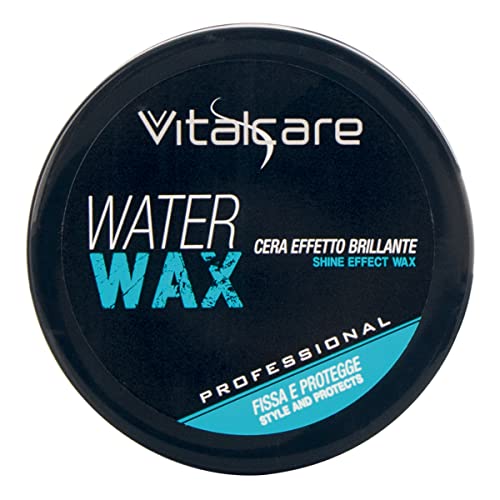 Vitalcare | Water Wax - Cera con Effetto Brillante, Cera per Capelli Uomo Professionale, per Capelli più Scolpiti e Definiti, 100 ml