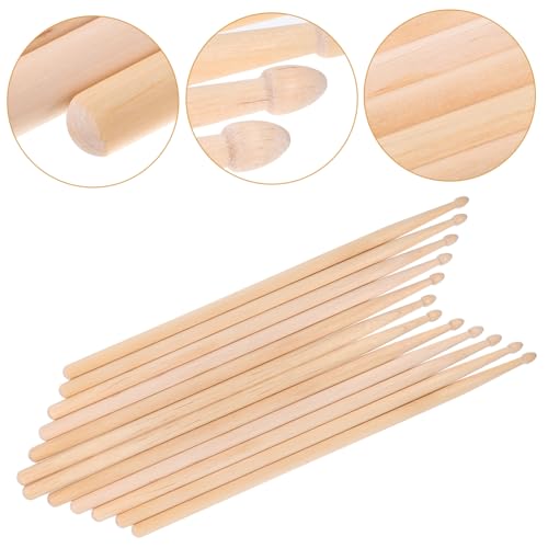 GOOHOCHY Baquetas 6 Pares Baqueta De Instrumento De Percussão Equipamento De Bateria Bastões De Perc