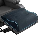 HOMBYS Extra Large Recliner Leg Pillow, Memory Foam Foot Rest Cushion Wave Shape Recliner Footrest Extender, Multi Purpose Back & Lumbar Support Pillow for Recliner, Bed, Sofa Couch,Grey