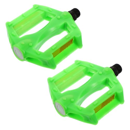Toddmomy 2 Piezas Pedales De Bicicleta De Montaña para Partes De Triciclo Correas De Pedales para Bicicleta Infantil Pedales De Bicicleta con Correas Mangosta Pedalear Planchar Green