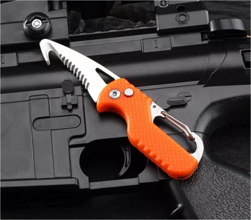 al badil Couteau De Sécurité Anti Coupure à lame crochet, en cran d'arrêt refermable, avec mousqueton Porte-clés Cover