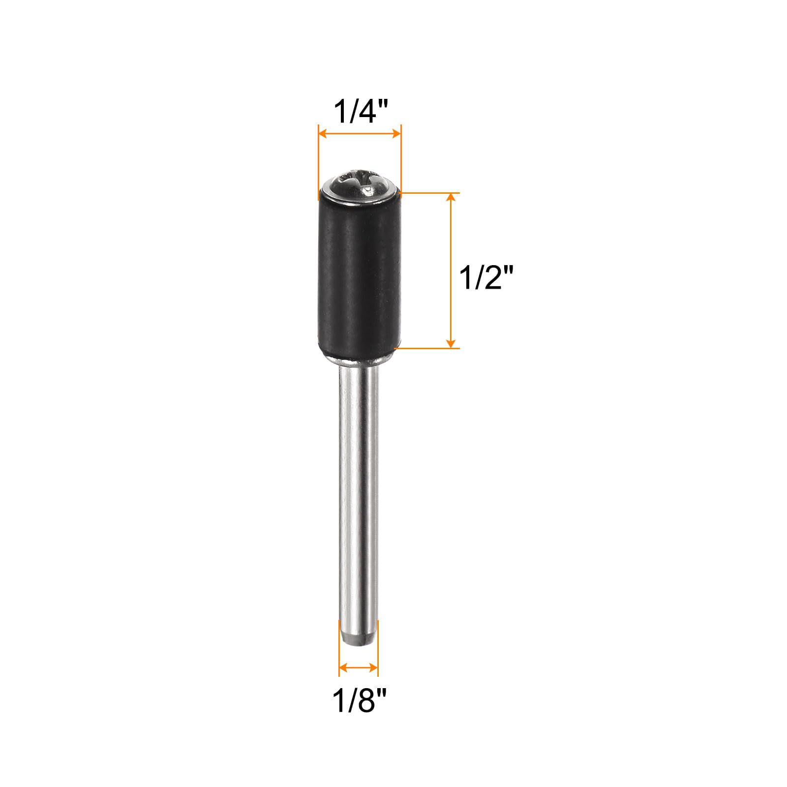 QUARKZMAN 10pz 1/4" Levigatura Tamburo Gomma Mandrini 1/8" Gambo Levigatura Manicotto Supporto per Tamburo Levigatrice Rotativa Smerigliatrice