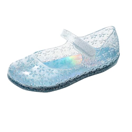 Toddler Girl Jelly Sandals Kids Cute Floral Mary Jane Shoes Summer Casual Dance Party Closed Toe Princess Flat Sandal